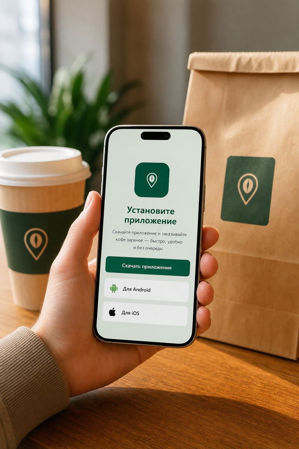 Экран скачивания BeanScout на телефоне